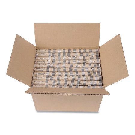 PAP-R PRODUCTS Preformed Tubular Coin Wrappers, Nickels, $2, PK1000 23005/2160640